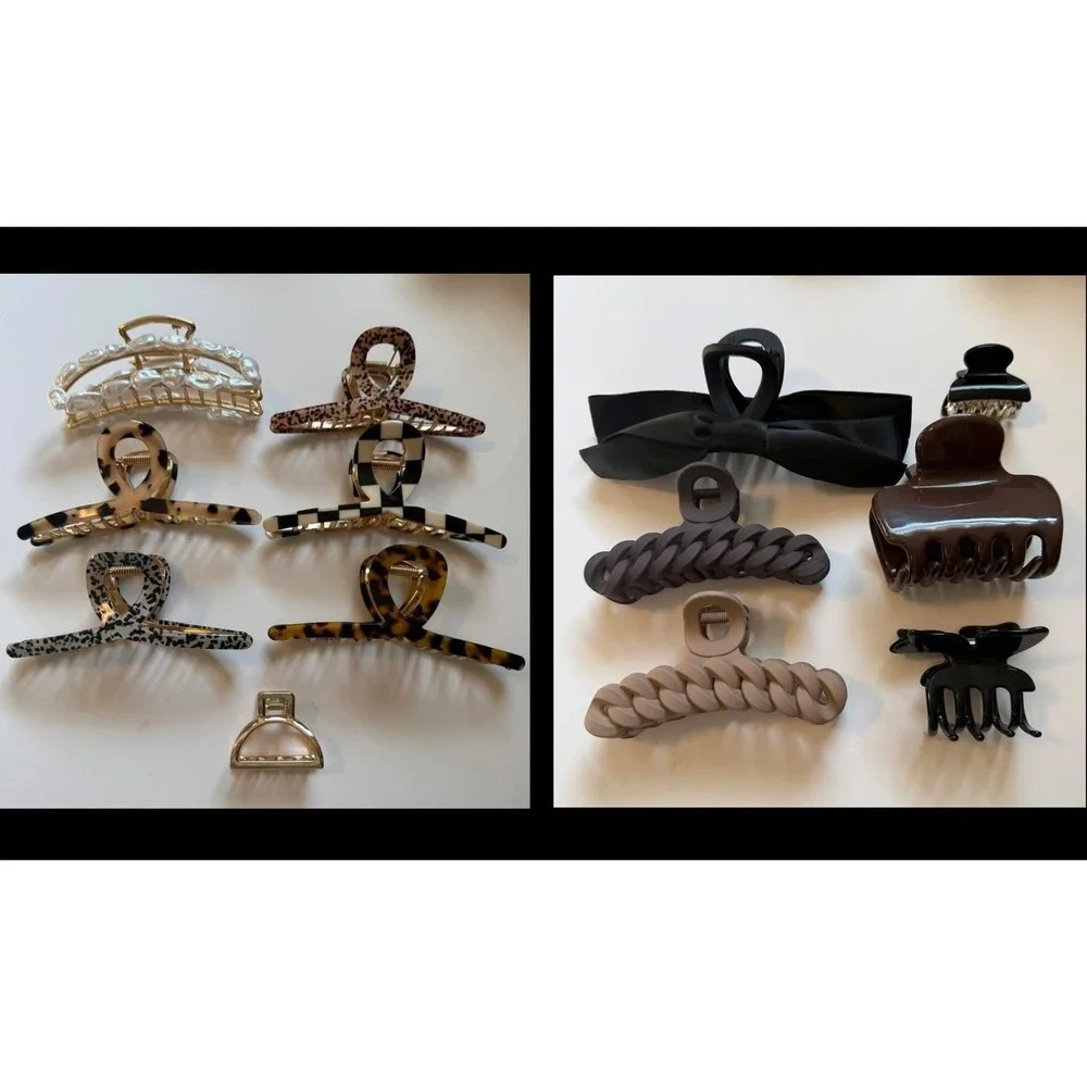 Huge Hair Accessory Lot Claw Clips Barrettes Floral Pearl Rhinestone Bow‎